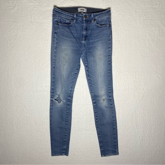 PAIGE Denim - Paige Women’s Blue Skinny Jeans Size‎ 27 Distressed